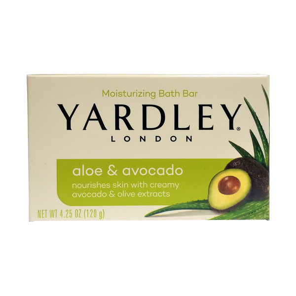Yardley London Moisturizing Bath Bar, Fresh Aloe with Cucumber Essence, 4.25 Oz, 1 Bar Each, By Cosmopolitan