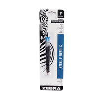 Zebra Steel F-Refills Ballpoint Pen Refill Fine Tip Blue Ink, 2 Count, 1 Pack Each, By Zebra Pen Corporation