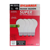 Sylvania 43 W Super Soft White Light Bulb, 4 Pack, 1 Each, By Ledvance LLC