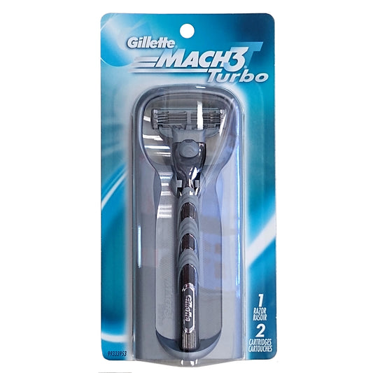 Gillette Mach3 Turbo, 1 Razor & 2 Cartridges, 1 Each, By P&G