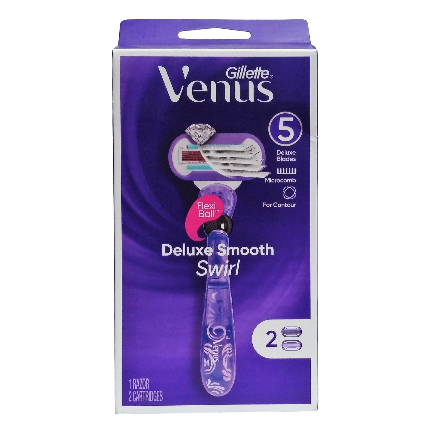 Gillette Venus Deluxe Smooth Swirl, 1 Razor 2 Cartridges, 1 Each, By Procter & Gamble