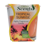 Great Scents Tropical Sunrise Candle, 3 Oz, 1 Jar Each, By Delta Brands & Products LLC