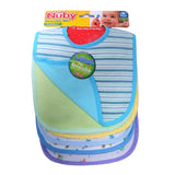 Nuby Reversible Cloth Bibs Assorted Colors, 6 Count, 1 Pack Each, By Nuby
