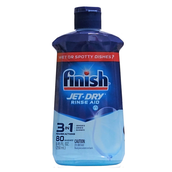 Finish Jet-Dry Rinse Aid, 3 in 1, 8.45 FL. OZ., 1 Bottle Each, By Reckitt Benckiser