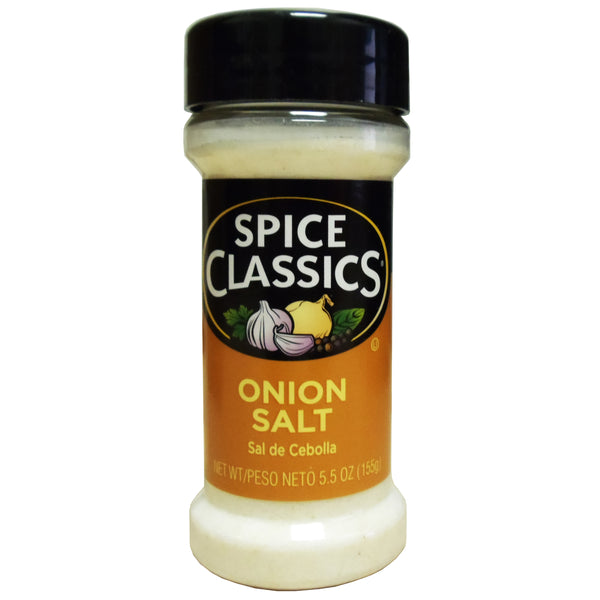 Spice Classics Onion Salt, 5.5 oz, 1 Bottle Each, By Han-Dee Pak, Inc