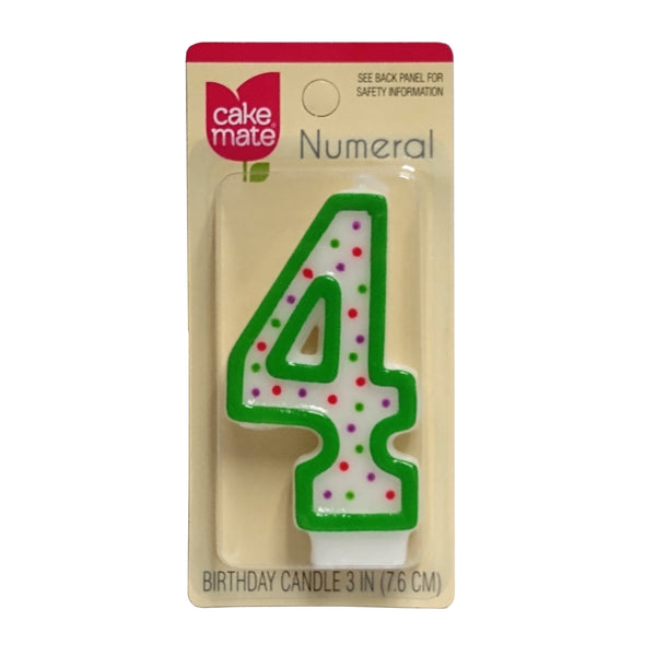 CakeMate Numeral 4 Happy Birthday Candles, Signature Brand LLC
