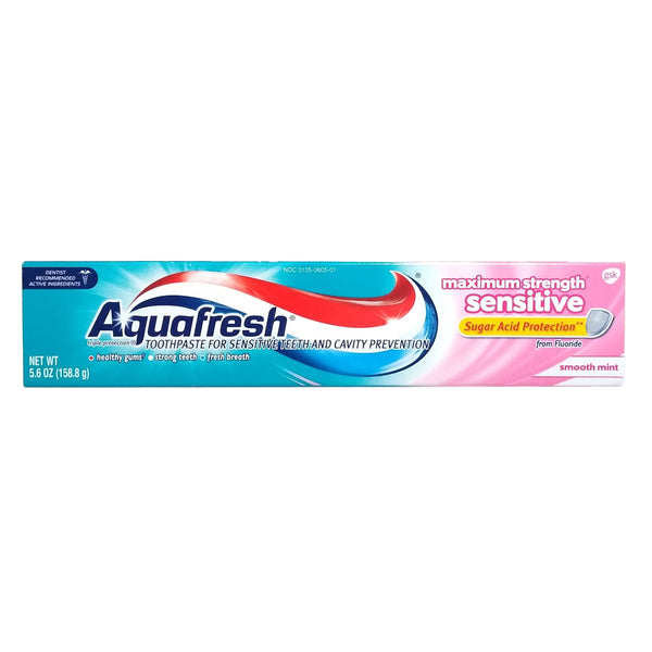 Aquafresh Maximum Strength Sensitive Smooth Mint Toothpaste, 5.6 Oz., 1 Each, By GSK Consumer Healthcare