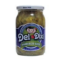 Del-Dixi Pickles Hamburger Slices 16 oz, 1 Jar Each, By Best Maid Products