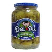 Del-Dixi Pickles Hamburger Slices 32 oz, 1 Jar Each, By Best Maid Products