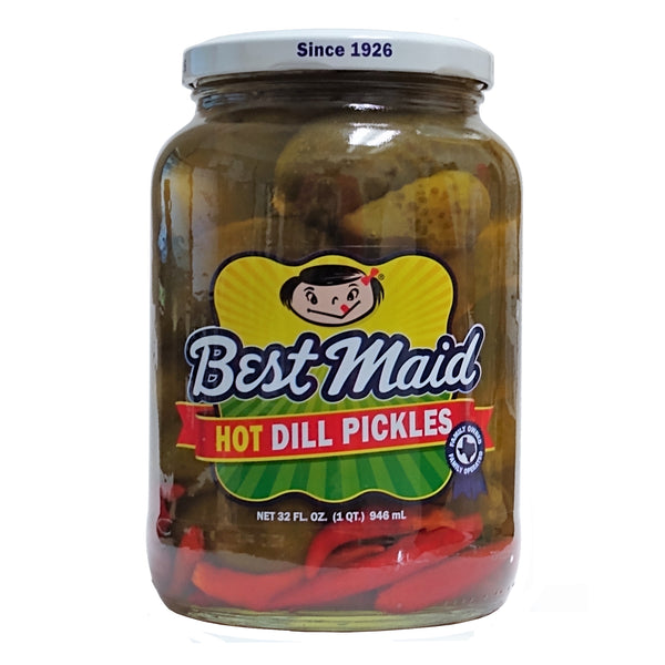 Best Maid Hot Dill Pickles 32 Fl Oz, One Jar, By Best Maid