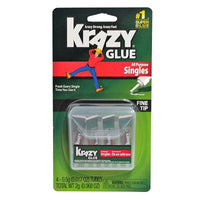 Krazy Glue All Purpose Singles, 1 Pack, 4 Tubes, 0.5g, 0.017oz, By Elmers Products, Inc.