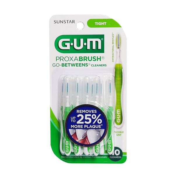 GUM Proxabrush Go-Betweens Dental Cleaners, 10 Ct., 1 Pack Each, By Sunstar
