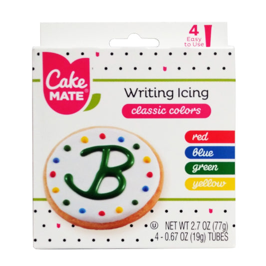 Cake Mate Writing Icing Classic Colors 4 Tubes, 2.7 oz., 1 Box Each, By Signature Brands