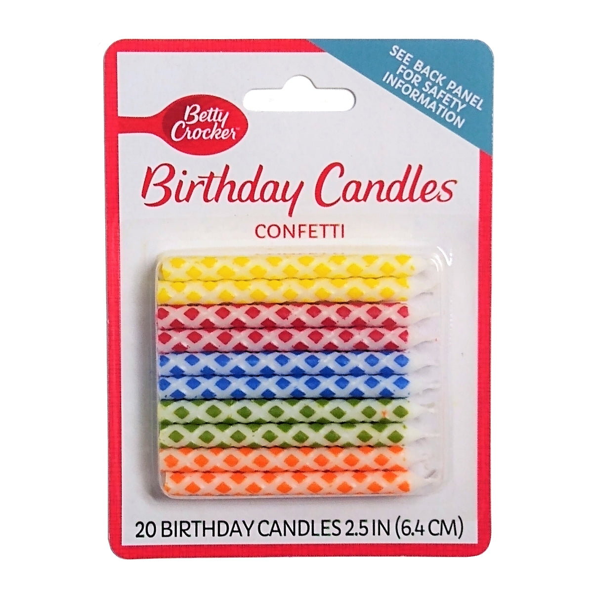 Betty Crocker Birthday Confetti Candles, 20 Count, 1 Pack Each, By Sig ...