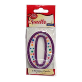 Betty Crocker #0 Birthday Candle Assorted Colors, 1 Each, By Signature