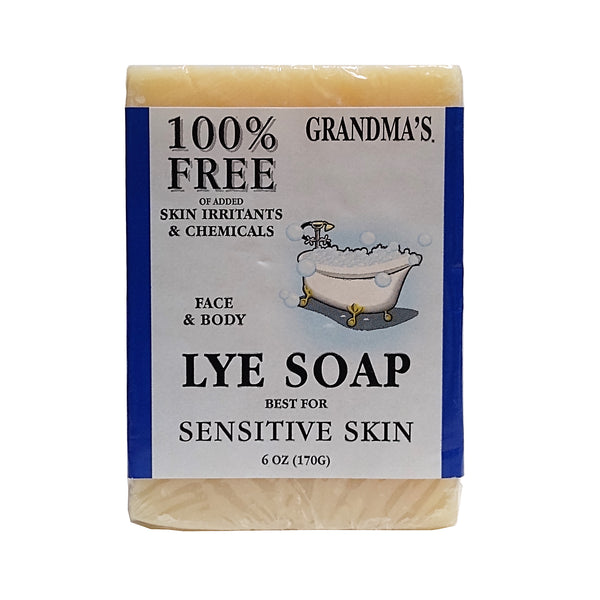 Grandma's Pure & Natural Lye Soap Bar for Dry Skin, 6 Oz. Bar, 1 Each, By Grandma's Pure & Natural