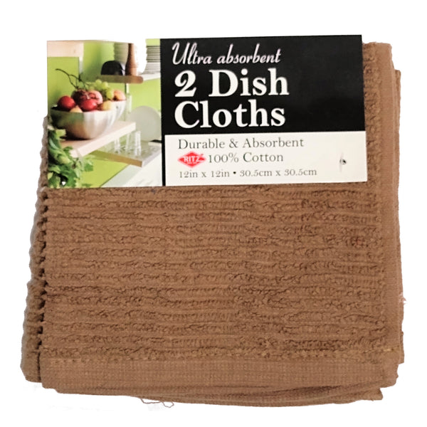 Ultra Absorbent Dish Cloths, 1 Package, 2 Each, By Ritz