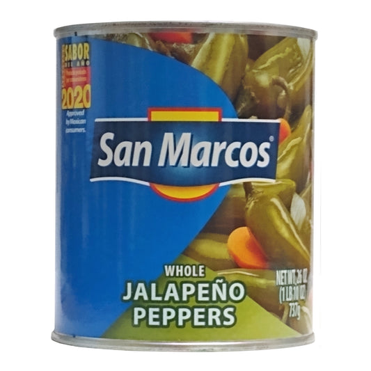 San Marcos Whole Jalapeño Peppers, 26 oz, 1 Can Each, By San Marcos