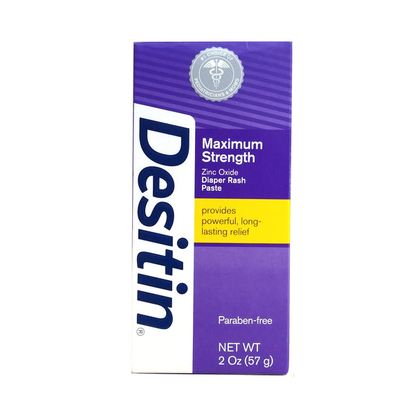 Desitin Maximum Strength Diaper Rash Paste with Zinc Oxide, 2 Oz., 1 Box Each, By Johnson & Johnson