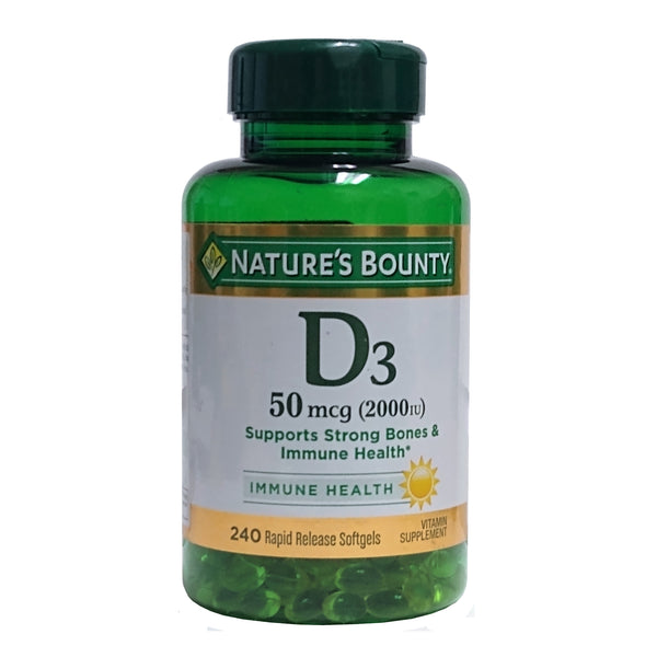 Nature's Bounty D3, 240 Softgels, 1 Bottle Each, By Nature's Bounty Inc