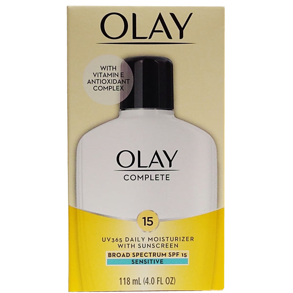 Olay Complete Sensitive Moisturizer with SPF 15, 4.0 Oz. 1 Bottle Each, By Procter & Gamble Company