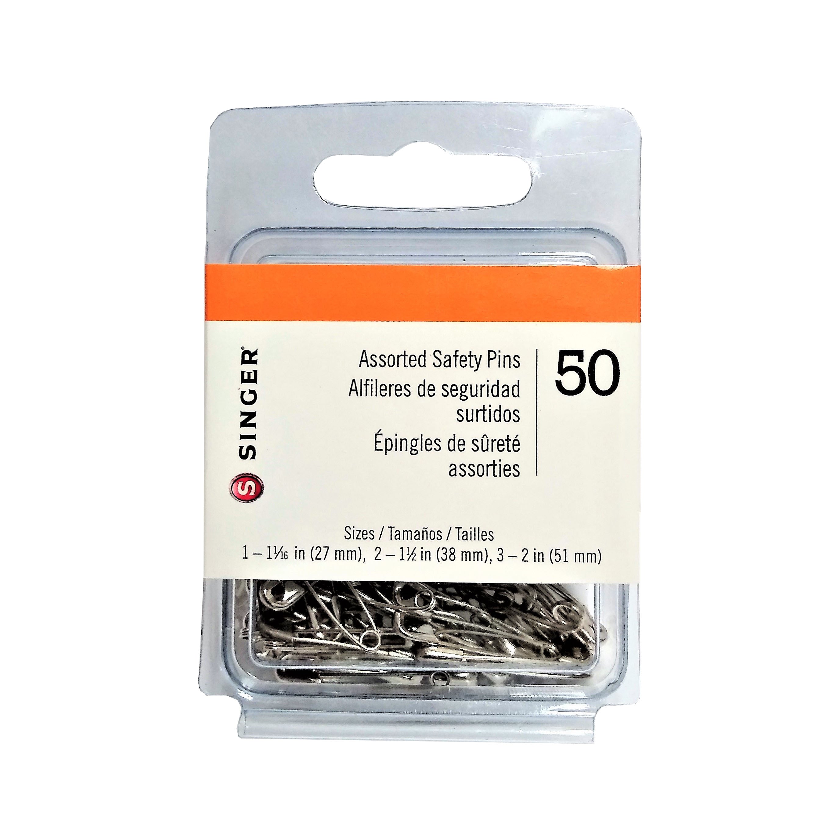 Singer Assorted Safety Pins, 50 Count 