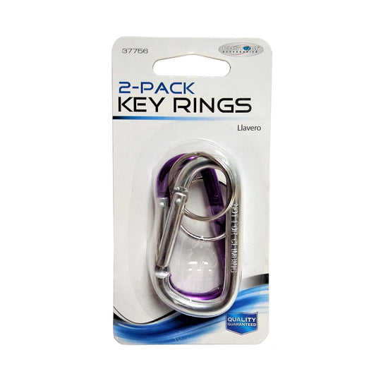 Key Rings, 2 Pack,  Colors May Vary, 2 Count, 1 Pack Each, By Custom Accessories