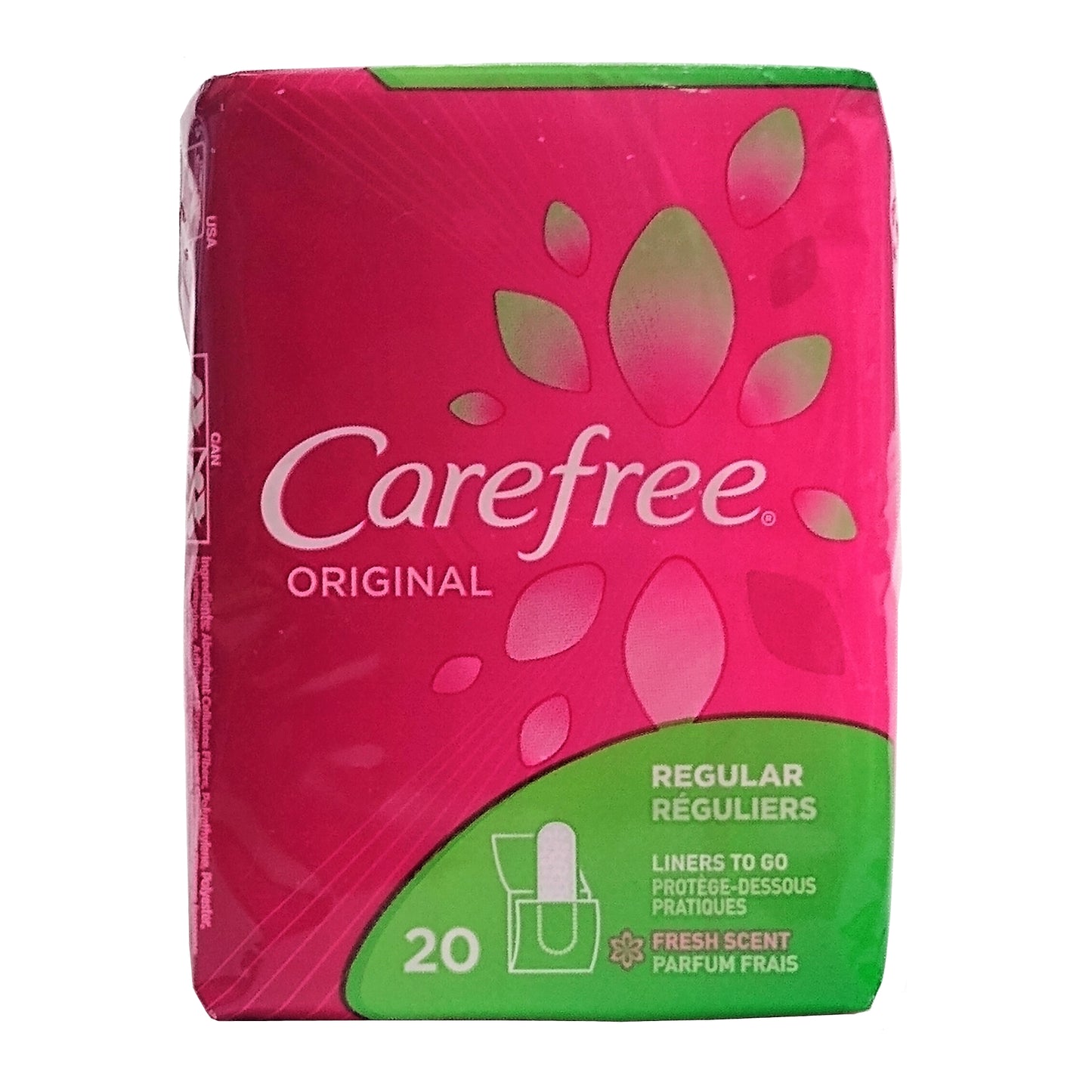 Carefree Original Regular Liners To Go, Fresh Scent, 20 Count, 1 Pack Each, By Edgewell Personal Care, LLC