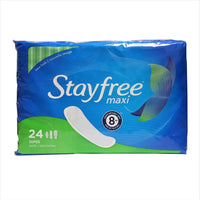 Stayfree Maxi Super Pads, Without Wings, 24 Pads, 1 Pack Each, By Playtex