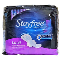 Stayfree Ultra Thin Overnight With Wings, 14 Count, 1 Pack Each, By Edgewell Personal Care, LLC