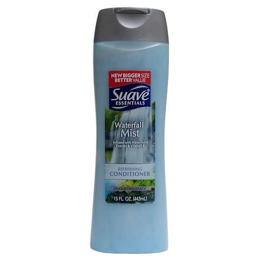 Suave Essentials, Refreshing Conditioner, Waterfall Mist, 15 oz., 1 Bottle Each, By Unilever