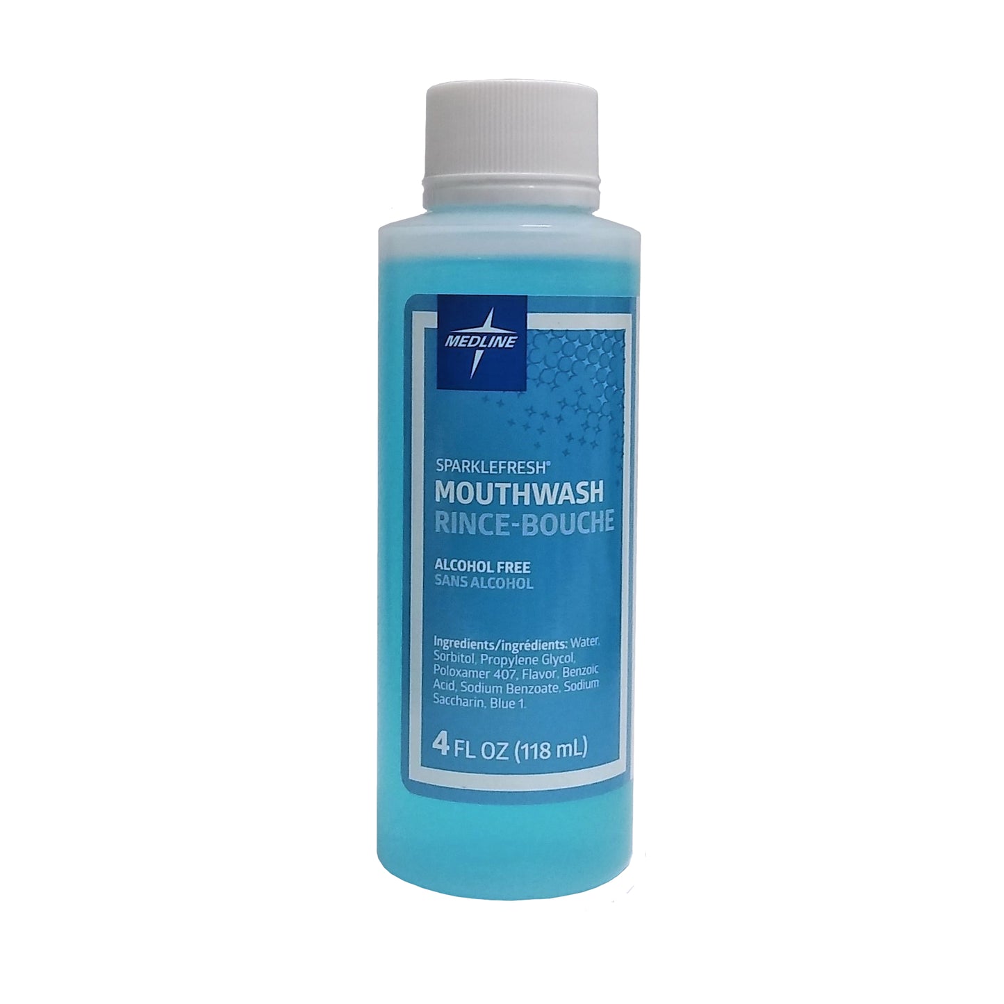 Medline Sparkle Fresh Alcohol Free Mouthwash, 4 Fl. Oz, CTR000413H, 1 Each, By Medline