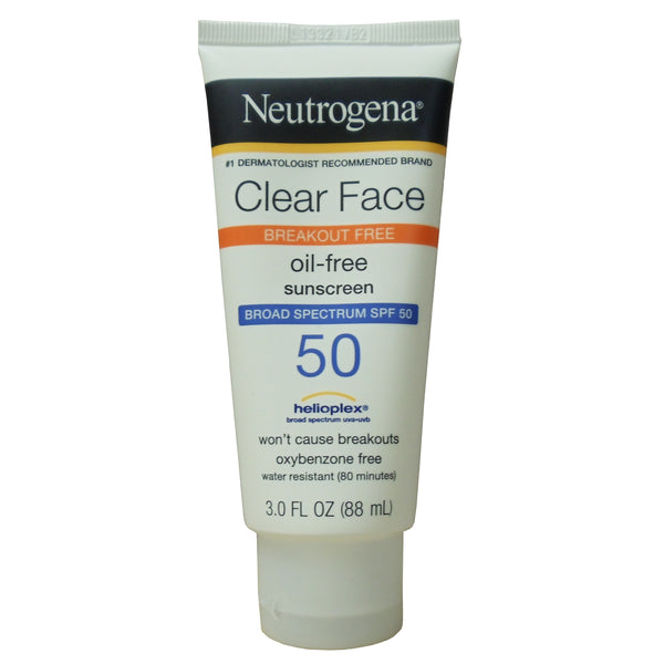 Neutrogena, Clear Face, Break Out Free, Oil Free Sunscreen SPF 50, 3 Fl. Oz., 1 Each, By Neutrogena