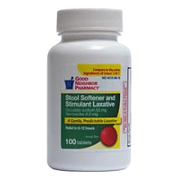 Good Neighbor Pharmacy Stool Softener and Stimulant Laxative, 1 Bottle, 100 Tablets Each, By AmerisourceBergen