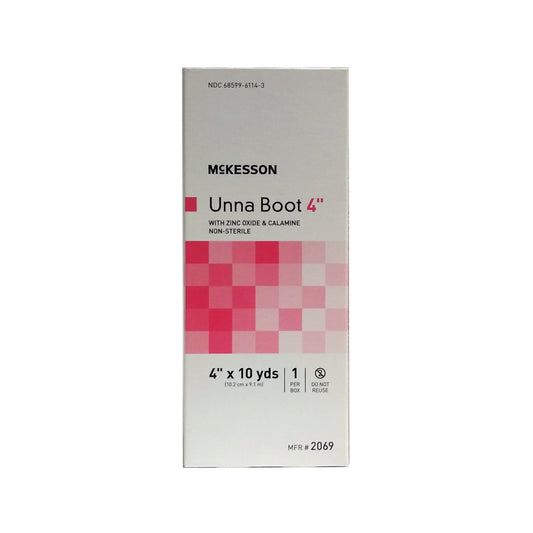 Unna Boot 4" with Zinc Oxide and Calamine, 4" x 10 yds, 1 Each,  By McKesson