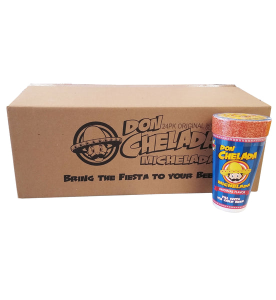 Michelada Beer Cups, Original Flavor, 1 Pack of 24 Cups, By Don Chelada