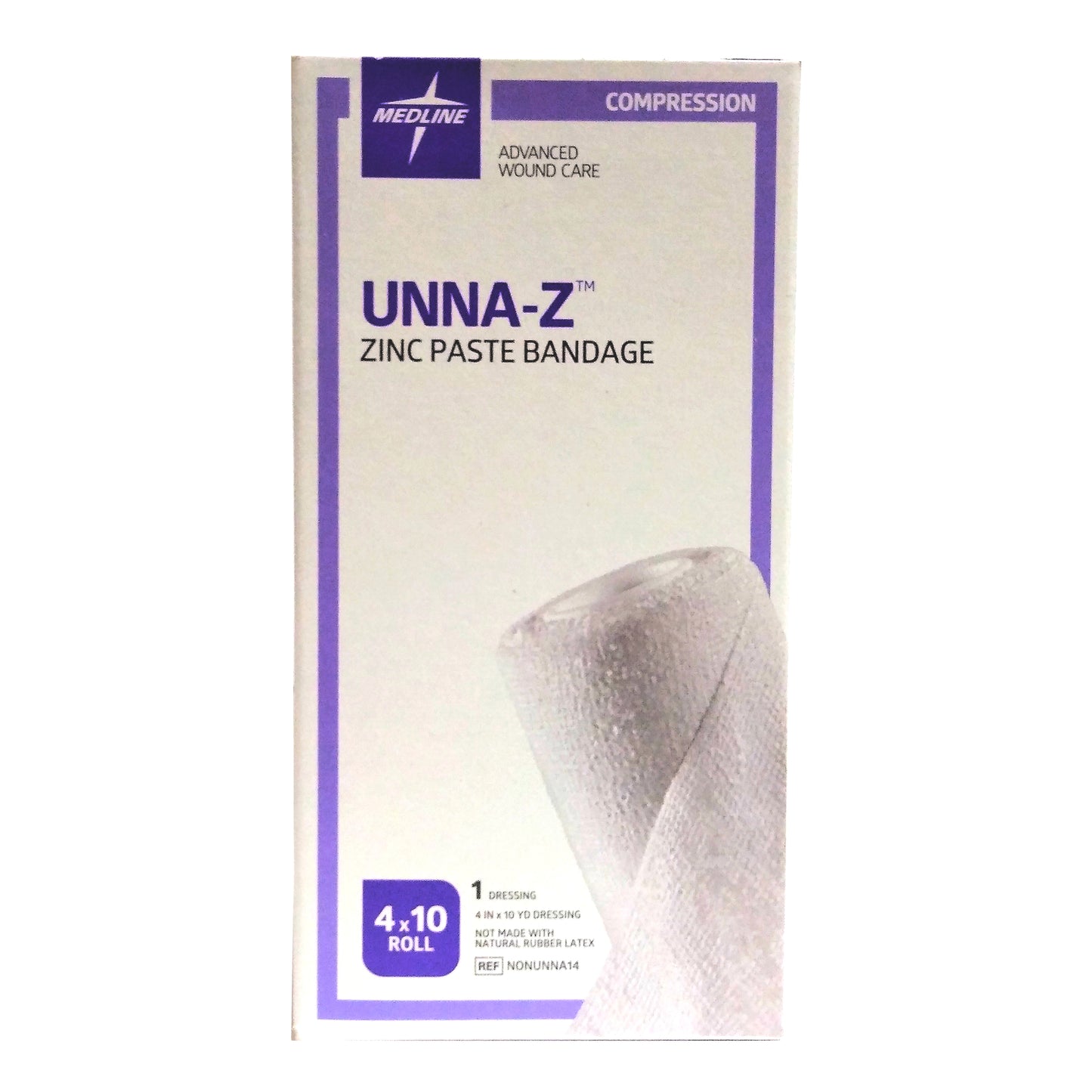 Unna-Z Unna Boot, Zinc Oxide Compression Bandage, 4 in x 10 yds, 1 Each, By Medline