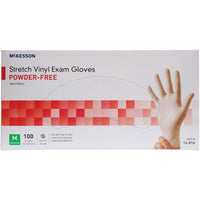McKesson Stretch Vinyl Exam Medium Gloves 100 Count, 1 Pack Each, By Cypress Medical