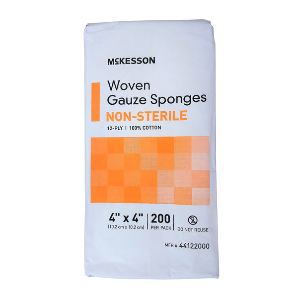 Mckesson Woven Gauze Sponges Non-Sterile 4"x4" 200 Pack, #44122000, By Mckesson Medical-Surgical Inc