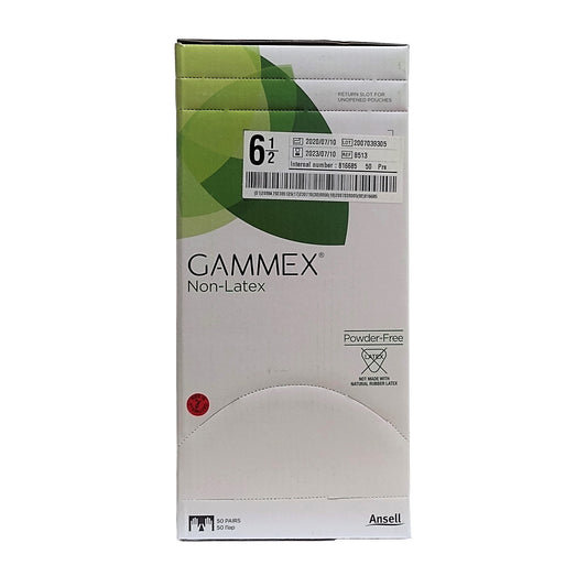 Gammex Non-Latex Powder Free Gloves Size 6 1/2 #8513, 50 Pairs a Box, 1 Box Each, By Ansell