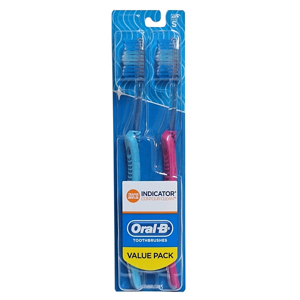 Oral-B Indicator Soft, Assorted Colors, 2 Count, 1 Pack Each, By P&G