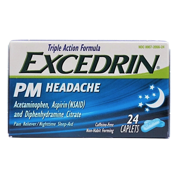 Excedrin PM Headache Pain Reliever Sleep Aid, 24 Caplets, By GSK Consumer Healthcare