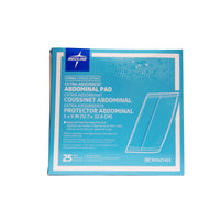Medline Extra Absorbent Abdominal, 5 x 9", 25 Count Pads, NON21450, 1 Box Each, By Medline