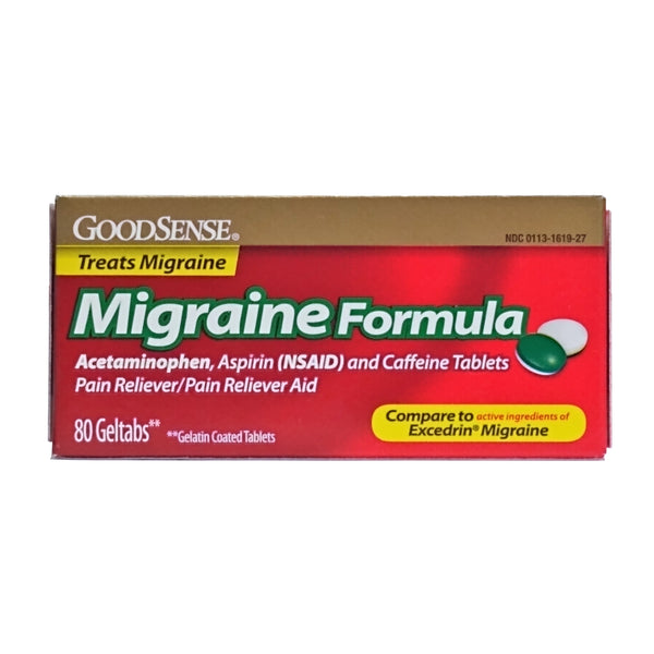 GoodSense Migraine Formula, 80 Geltabs, 1 Each, By Perrigo