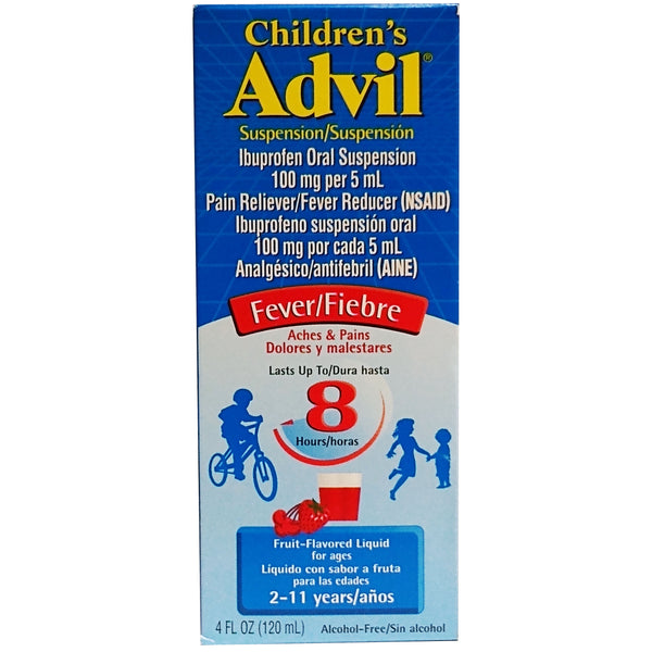 Children's Advil Ibuprofen Oral Suspension, Fruit Flavor, 4 Oz., 1 Bottle Each, By Advil