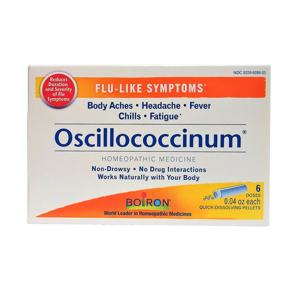 Oscillococcinum Homeopthic Flu Medicine, 0.04 Oz., 6 Doses, 1 Pack Each,  By Boiron Inc.