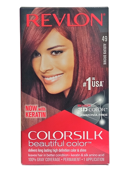 Revlon Colorsilk, Beautiful Color, Auburn Brown #49, 1 Each, By Revlon