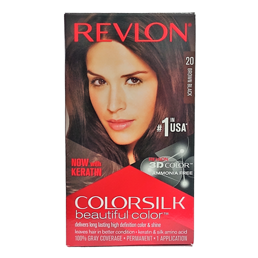 Revlon Colorsilk, Beautiful Color, Brown Black #20, 1 Each, By Revlon