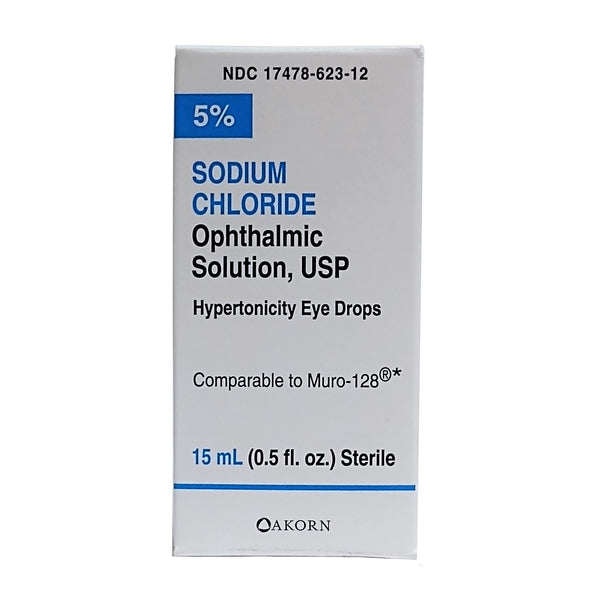 Sodium Chloride Ophthalmic Solution, USP, 15mL, 1 Each, By Akorn