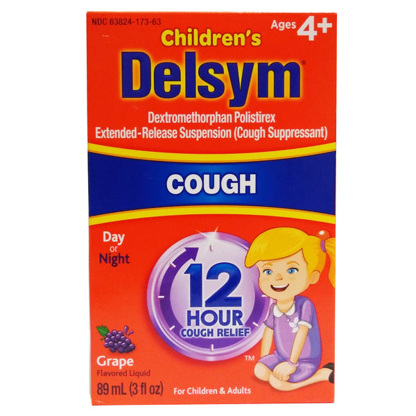 Delsym Children's Day Or Night Cough Suppressant Day Or Night, 3 Fl. Oz., Grape Flavor, 1 Each, By RB Health US LLC